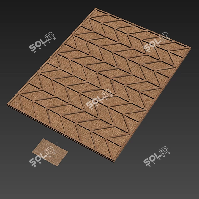 Elegant Polygonal Decor Set 3D model image 6