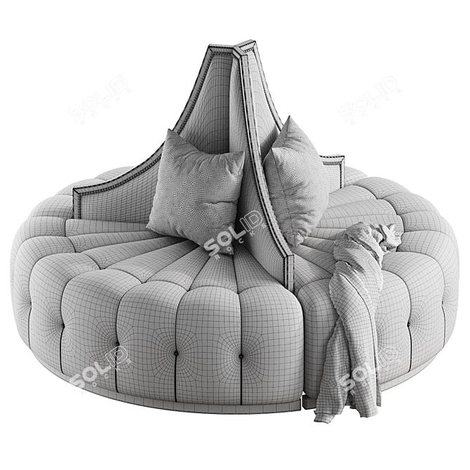 Luxury Mirage Round Sofa in 3D 3D model image 3