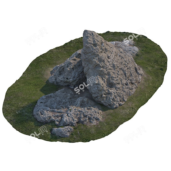 Landscape Stone Park Decor 3D 3D model image 1