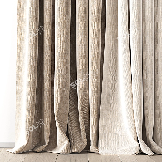 Polygonal Curtain Model Set 3D model image 2