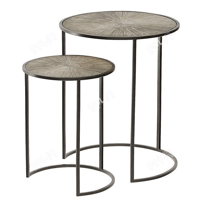 Édric Nested Coffee Tables 3D model image 1