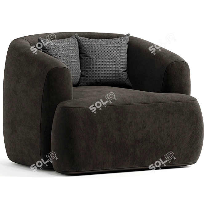 Donkerbeige Armchair Sofia: 2014 Design 3D model image 3