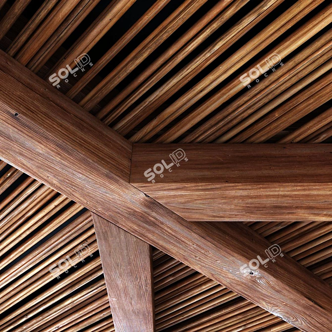 Polygonal Beam Decor Model 3D model image 4