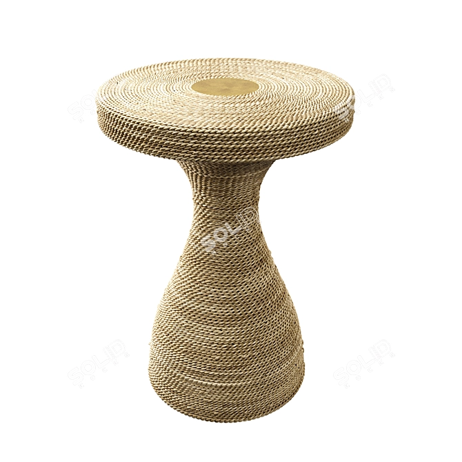 Rope Textured Marley Side Table 3D model image 1