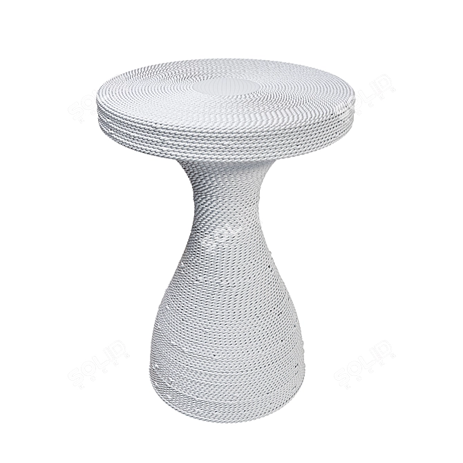 Rope Textured Marley Side Table 3D model image 2