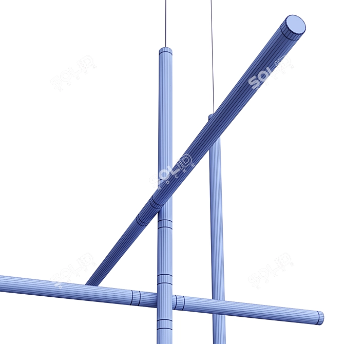 Chic Labyrinth Intersections Chandelier 3D model image 7