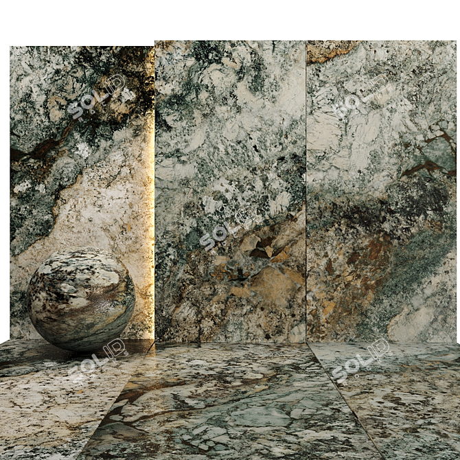 Luxury Marble Texture Set 014 3D model image 3