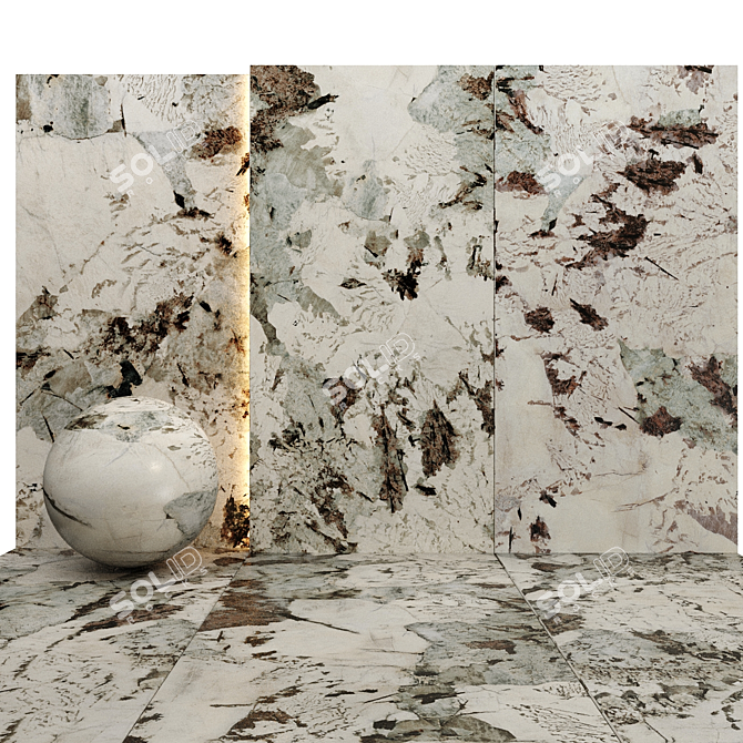 Luxury Marble Texture Set 014 3D model image 5