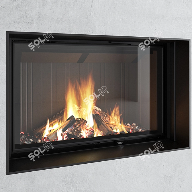 Romotop 3D Fireplace Wall Set 3D model image 3