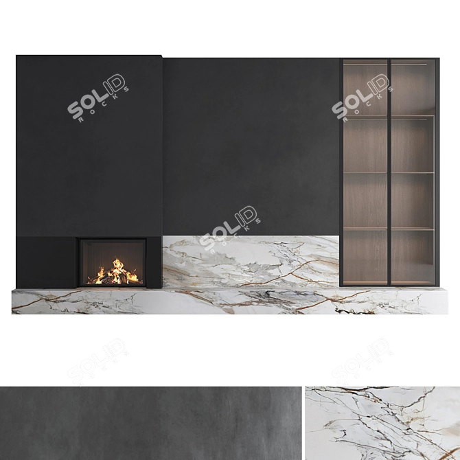 Romotop IMPRESSION 2G L Fireplace Wall 3D model image 1