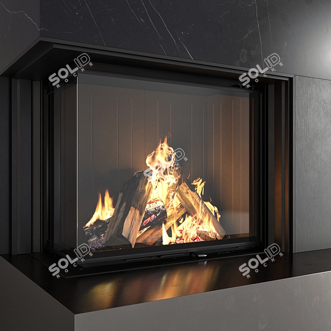 Romotop IMPRESSION Fireplace Wall Set 3D model image 4