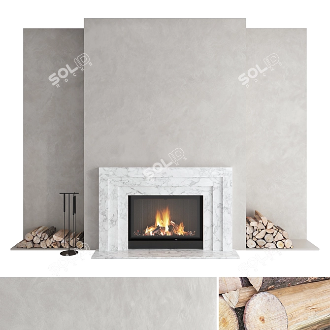 Romotop IMPRESSION 2G Fireplace Wall 3D model image 1