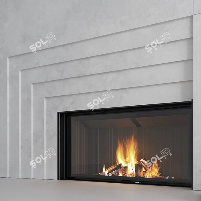 Impression 2G L Fireplace 3D Model 3D model image 4