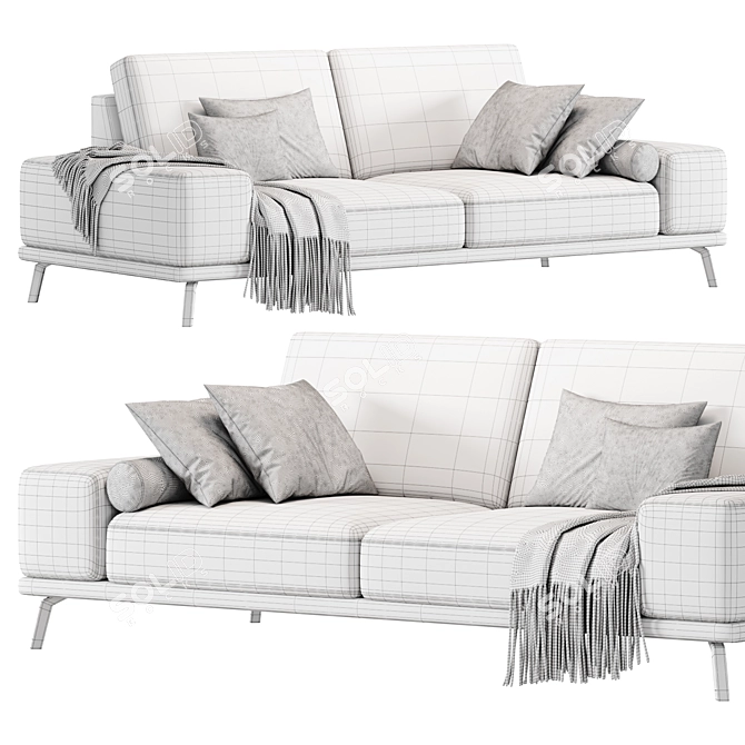 Elegant Modern Ron Sofa Design 3D model image 3