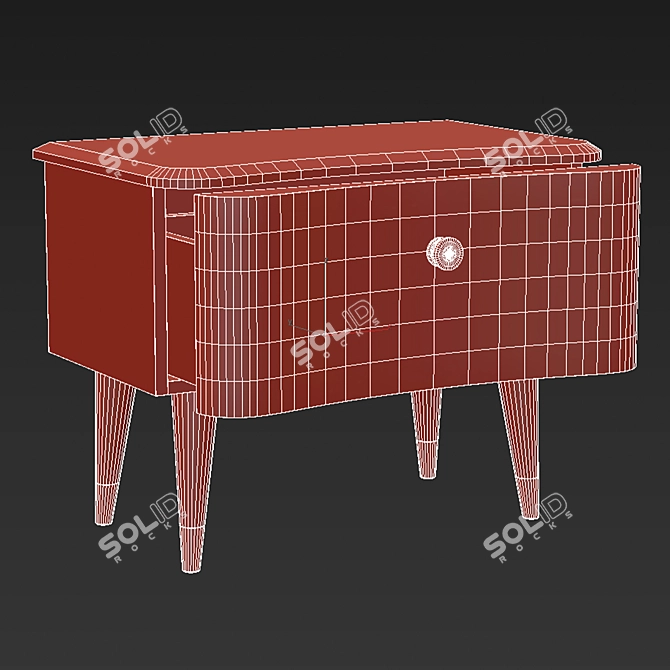 Nutty Marble Bedside Table 3D model image 5