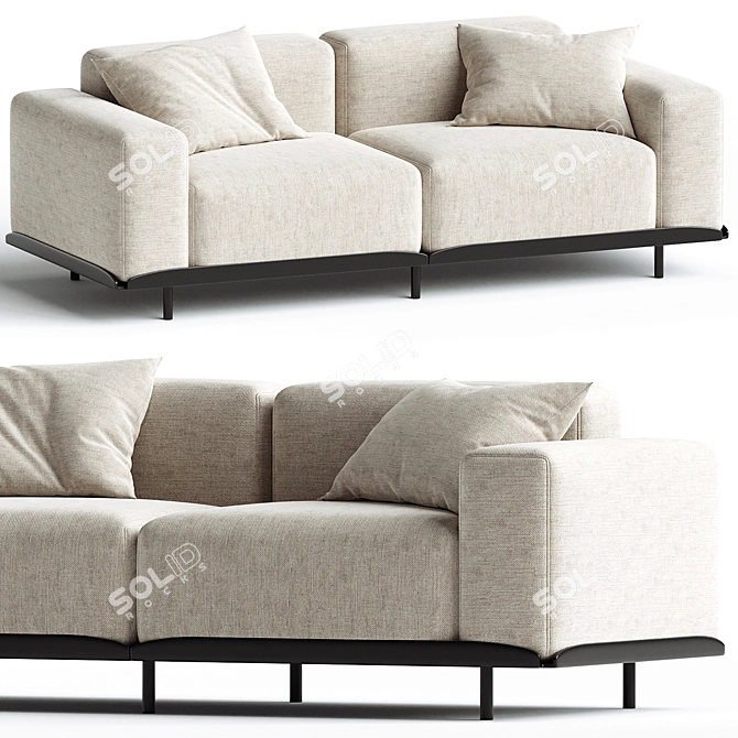 Modern Comfort Arflex Claudine Sofa 3D model image 1