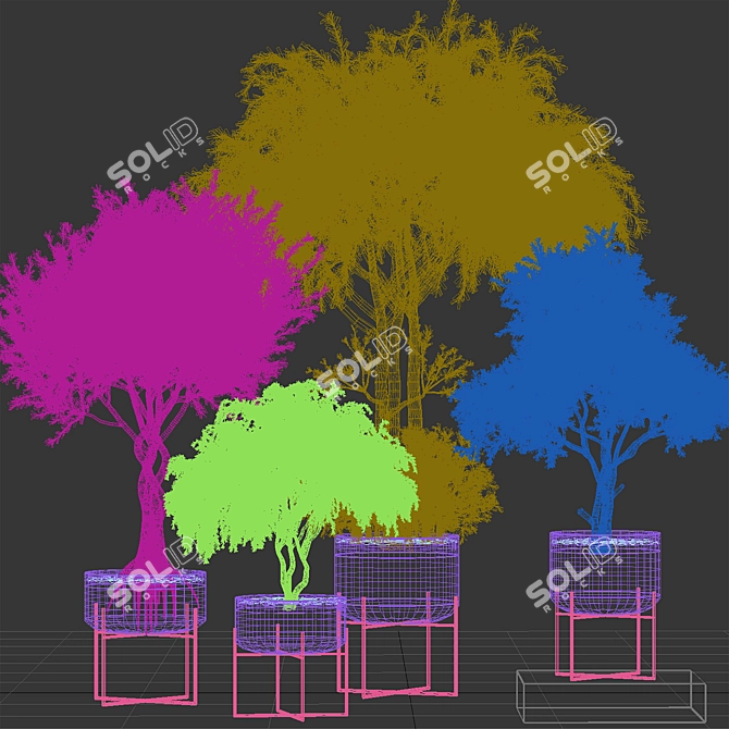 Modern Indoor Plant Decor 19 3D model image 3