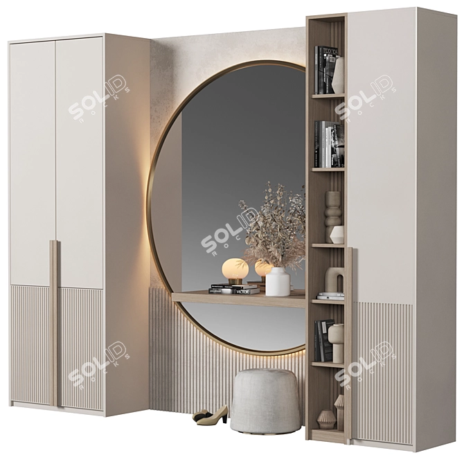 Modern Hallway Storage Set 176 3D model image 2