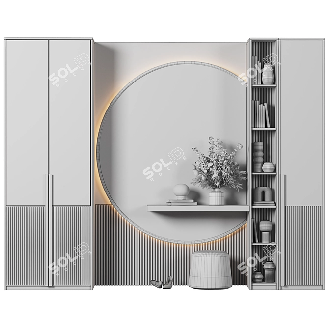 Modern Hallway Storage Set 176 3D model image 4