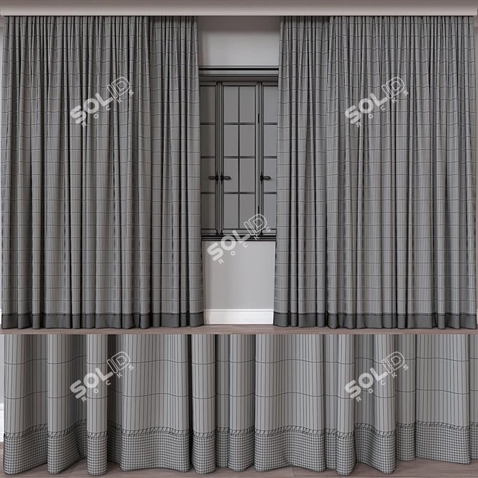 Versatile 3D Curtain Model 3D model image 4