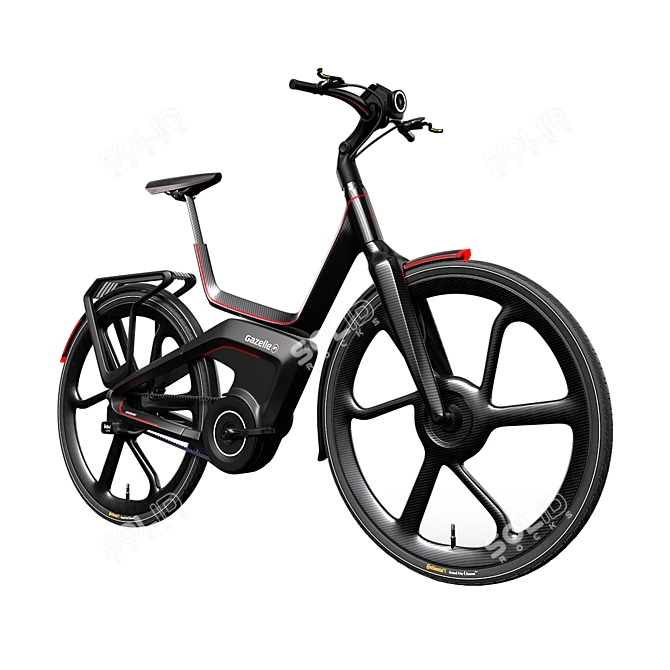 Futuristic Connected E-Bike Gazelle 3D model image 1