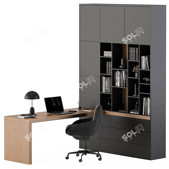 Modern Office Furniture Set 3D model image 1