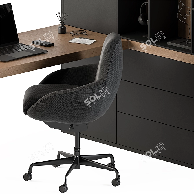 Modern Office Furniture Set 3D model image 3