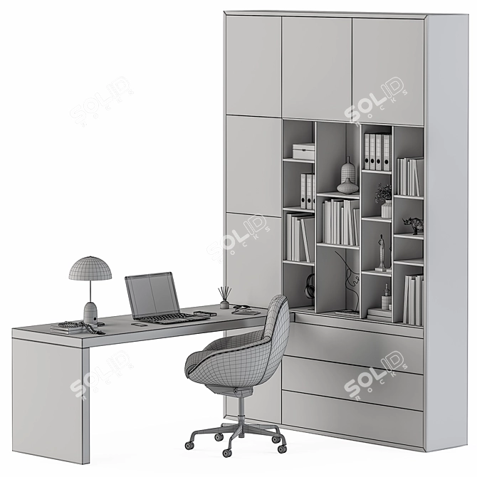 Modern Office Furniture Set 3D model image 5