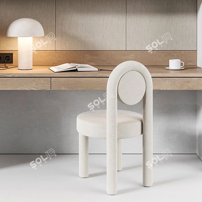 Modern Workstation Furniture Set 3D model image 9