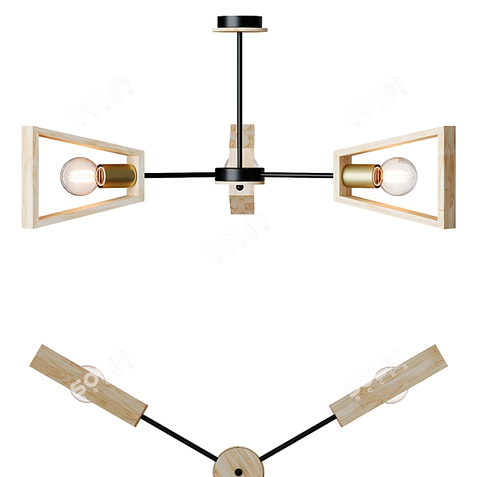 "Clotilde Ceiling Chandelier Seven Lights 3D model image 2