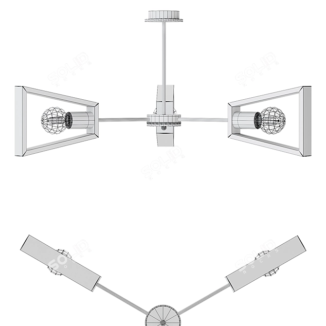 "Clotilde Ceiling Chandelier Seven Lights 3D model image 5