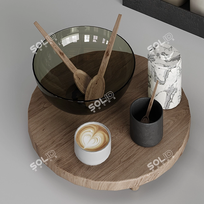 Premium Kitchen Accessory Set: 3D-Ready 3D model image 3