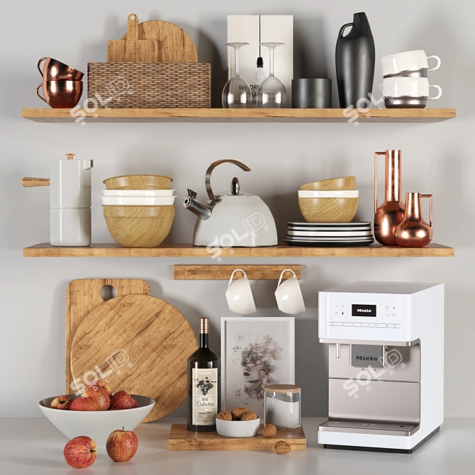 2018 Kitchen Accessories 3D Model 3D model image 1