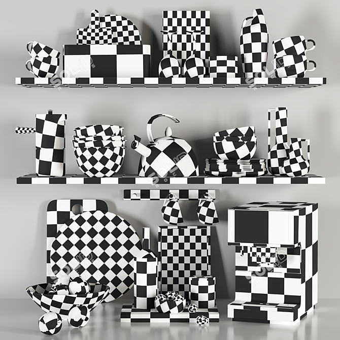 2018 Kitchen Accessories 3D Model 3D model image 5