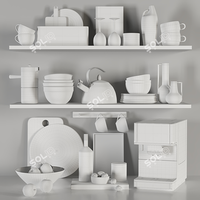 2018 Kitchen Accessories 3D Model 3D model image 6