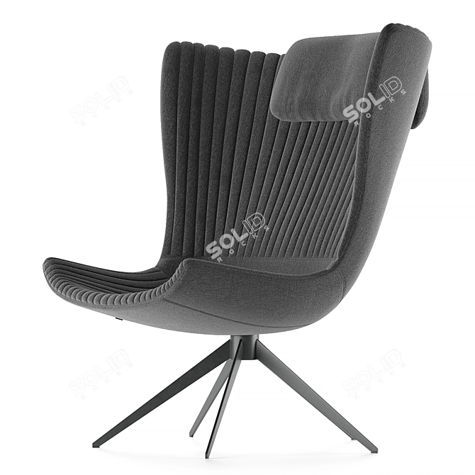 Elegant Colibri Dining Chair 3D model image 2