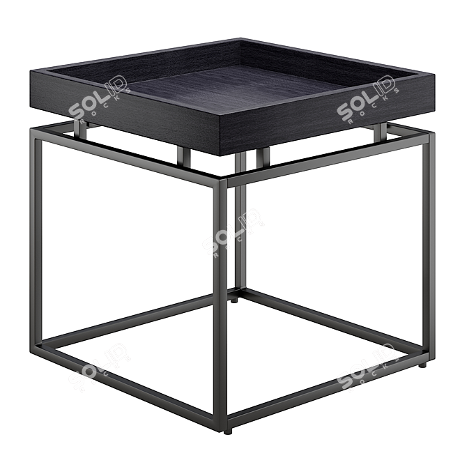 Minimalist Cube Side Table Kit 3D model image 1