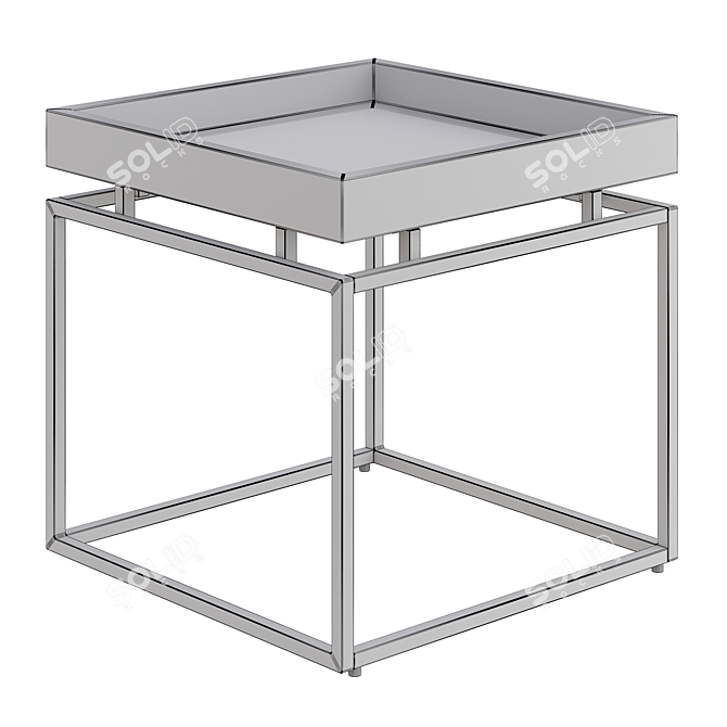 Minimalist Cube Side Table Kit 3D model image 3