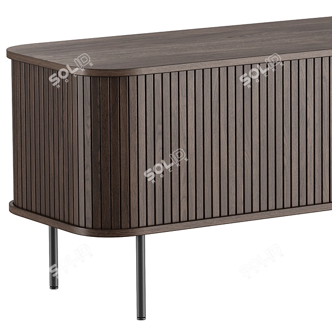 Modern Oak Media Console by Dantone 3D model image 3
