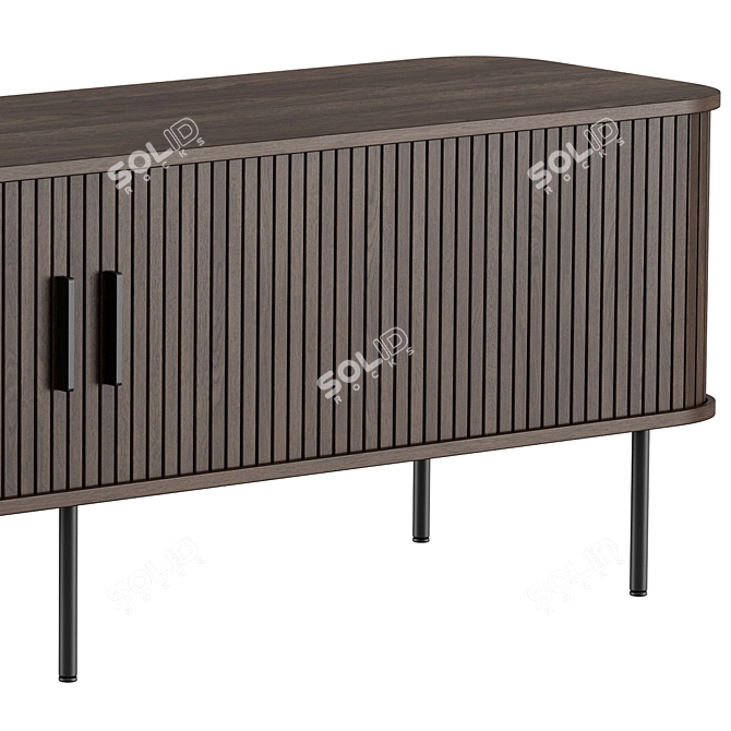Modern Oak Media Console by Dantone 3D model image 4
