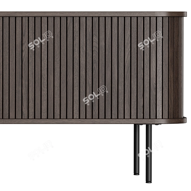 Modern Oak Media Console by Dantone 3D model image 7