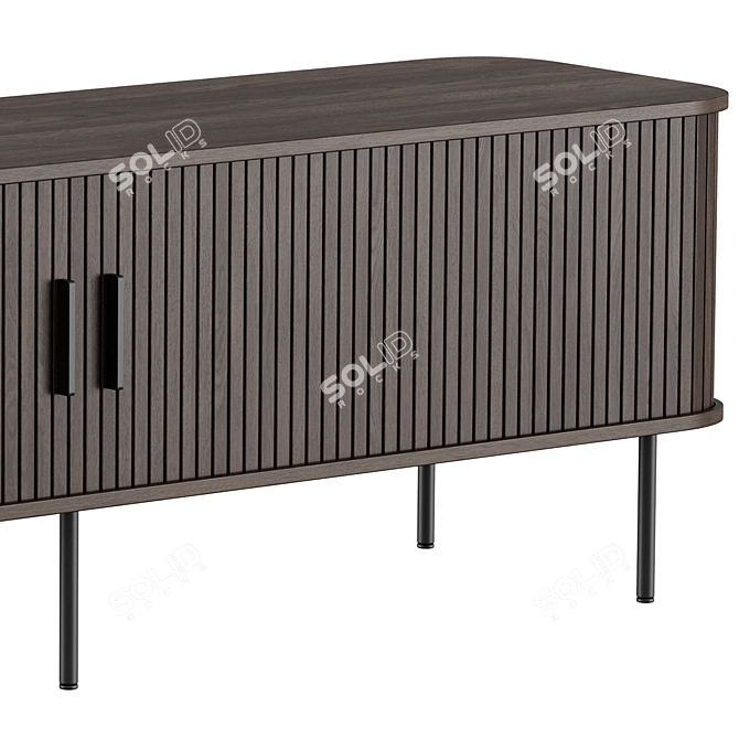 Modern Oak Media Console by Dantone 3D model image 9