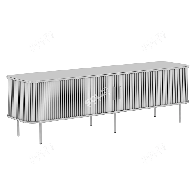 Modern Oak Media Console by Dantone 3D model image 10