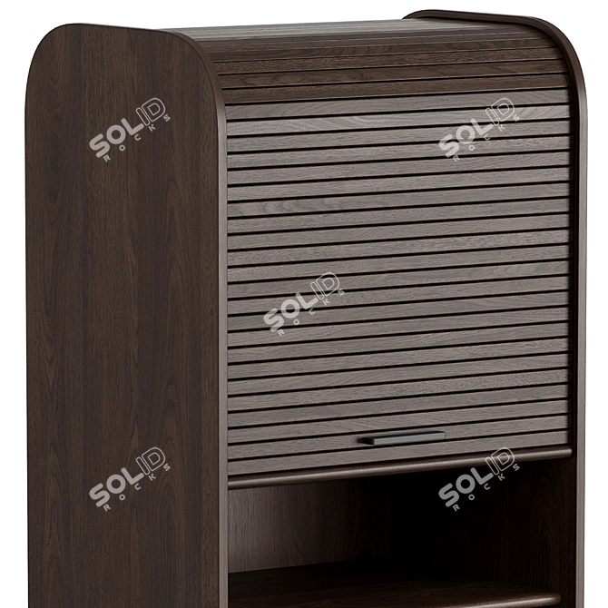 Modern Oak Buffet Cabinet Glide 3D model image 3