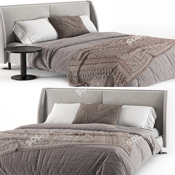 Luxury Minotti Spencer Bed 3 3D model image 2