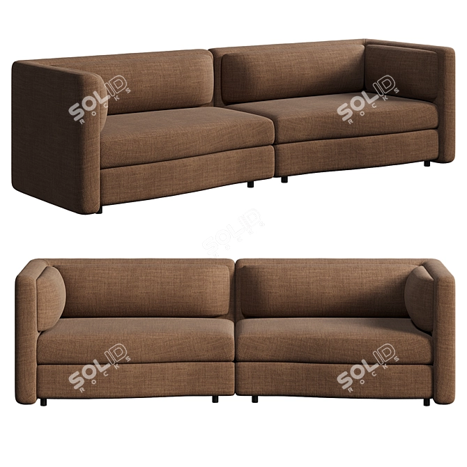 Virgule Cozy Sofa Collection 3D model image 1