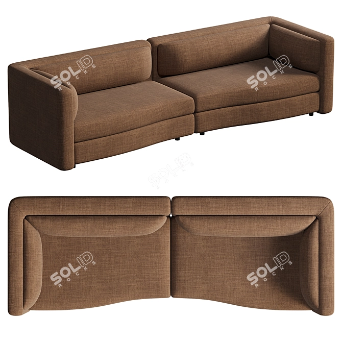 Virgule Cozy Sofa Collection 3D model image 3