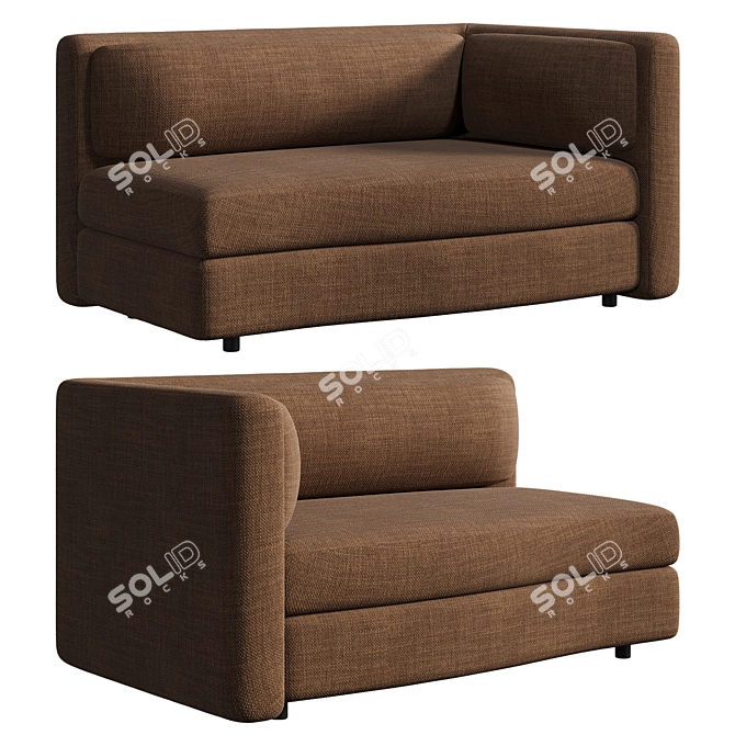 Virgule Cozy Sofa Collection 3D model image 5