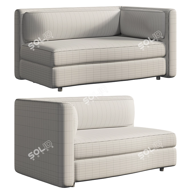 Virgule Cozy Sofa Collection 3D model image 6