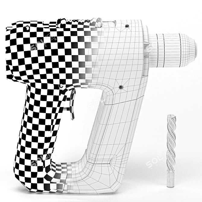 High-Fidelity Power Drill	Model 3D model image 2